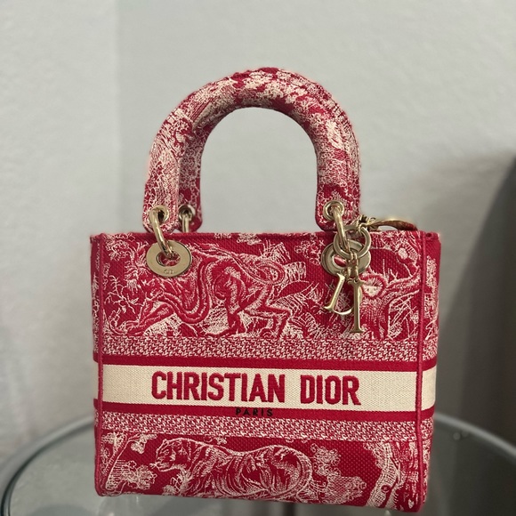 Christian Dior MEDIUM LADY D-LITE BAG Toile de Jouy Embroidery - Picture 2 of 6